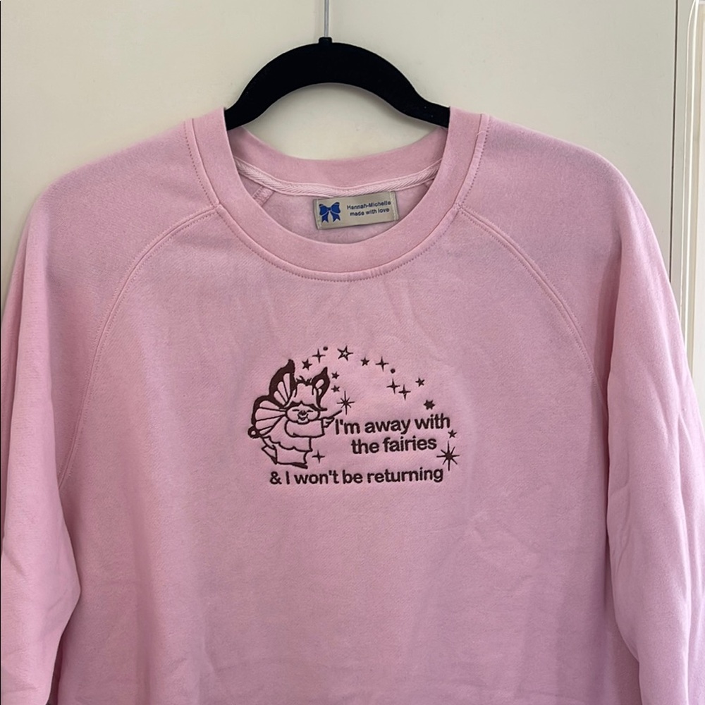 Away With The Fairies Embroidered Sweatshirt by Hannah-Michelle